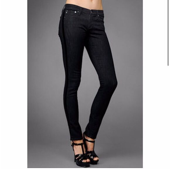 Adriano Goldschmied tuxedo legging super skinny jeans black low - Size 25 - Picture 1 of 11